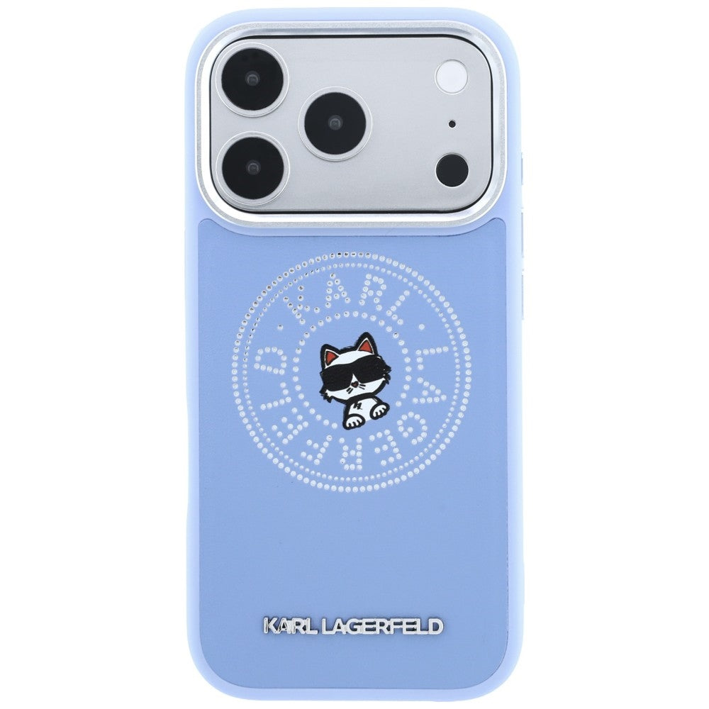Etui MagSafe do Apple iPhone 18 Pro / 17 Pro, Karl Lagerfeld, Point and Choupette Sketch, Bleu