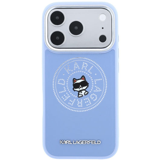 Etui MagSafe do Apple iPhone 18 Pro / 17 Pro, Karl Lagerfeld, Point and Choupette Sketch, Bleu