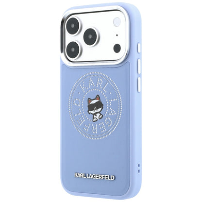 Etui MagSafe do Apple iPhone 18 Pro / 17 Pro, Karl Lagerfeld, Point and Choupette Sketch, Bleu
