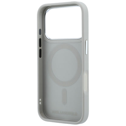 Etui MagSafe do Apple iPhone 18 Pro / 17 Pro, Karl Lagerfeld, Point and Choupette Sketch, Szary