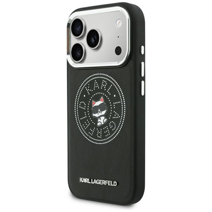 Etui MagSafe do Apple iPhone 18 Pro / 17 Pro, Karl Lagerfeld, Point and Choupette Sketch, Czarna