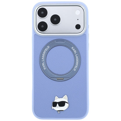 Etui MagSafe do Apple iPhone 18 Pro / 17 Pro, Karl Lagerfeld, Ring Stand 360 Choupette Pin, Bleu