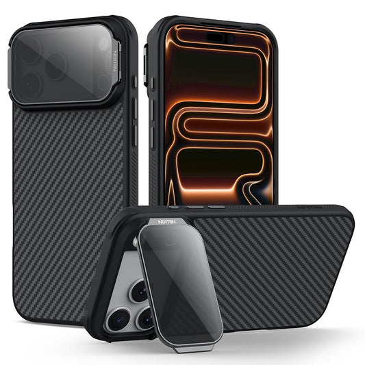 Etui MagSafe do Apple iPhone 18 Pro / 17 Pro, Nillkin, CarboProp z przezroczystą czarną osłoną obiektywu, czarne
