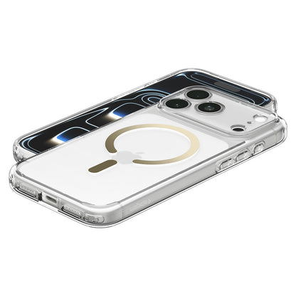 Etui MagSafe do Apple iPhone 18 Pro / 17 Pro, Spigen, Ultra Hybrid, Przezroczysto-Złote ACS12157
