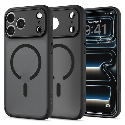 Etui MagSafe do Apple iPhone 18 Pro / 17 Pro, Spigen, Ultra Hybrid, Czarna Satynowa ACS12160