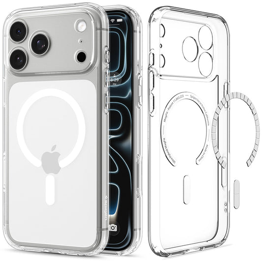 Etui MagSafe do Apple iPhone 18 Pro / 17 Pro, Spigen, Ultra Hybrid, Przezroczyste Białe ACS12155
