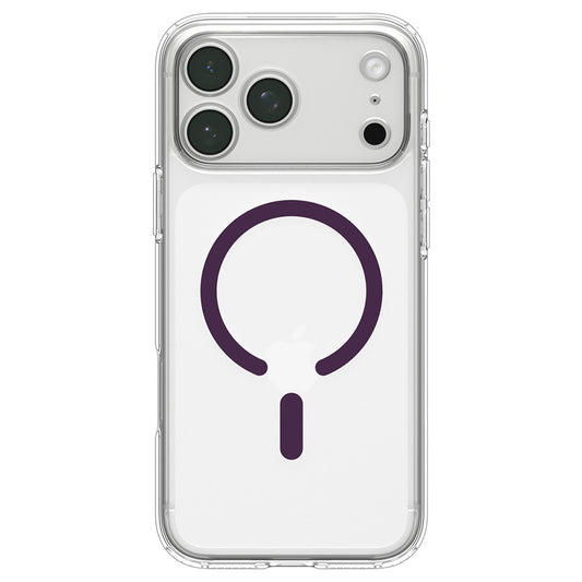 Etui MagSafe do Apple iPhone 18 Pro / 17 Pro, Spigen, Ultra Hybrid, przezroczyste w kolorze wiśniowym ACS12335