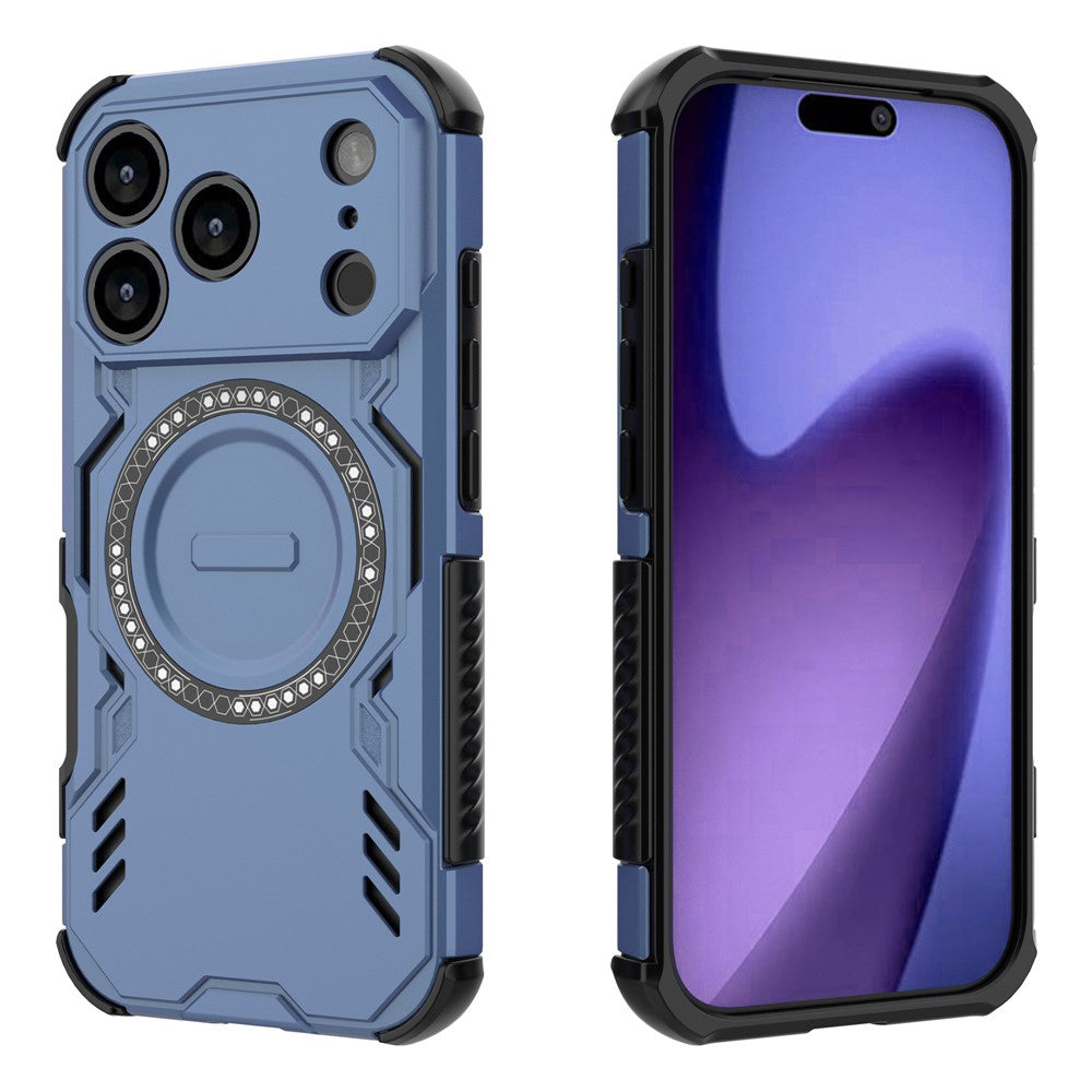 MagSafe Case for Apple iPhone 18 Pro / 17 Pro, Techsuit, ArmorMag, Blue