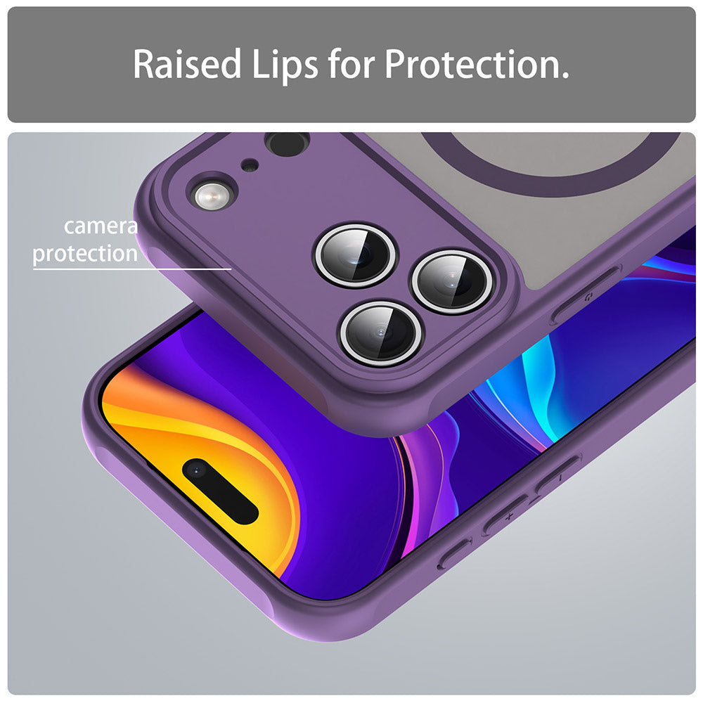 MagSafe Case for Apple iPhone 18 Pro / 17 Pro, Techsuit, HaloFrost II, Purple