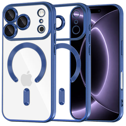 Etui MagSafe do Apple iPhone 18 Pro / 17 Pro, Techsuit, Luxury Crystal, Ciemnoniebieskie