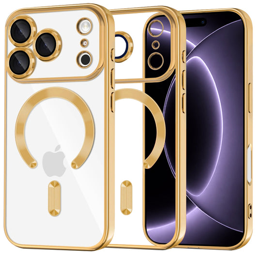 Etui MagSafe do Apple iPhone 18 Pro / 17 Pro, Techsuit, Luxury Crystal, Złote