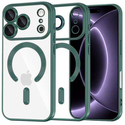 MagSafe Case for Apple iPhone 18 Pro / 17 Pro, Techsuit, Luxury Crystal, Dark Green