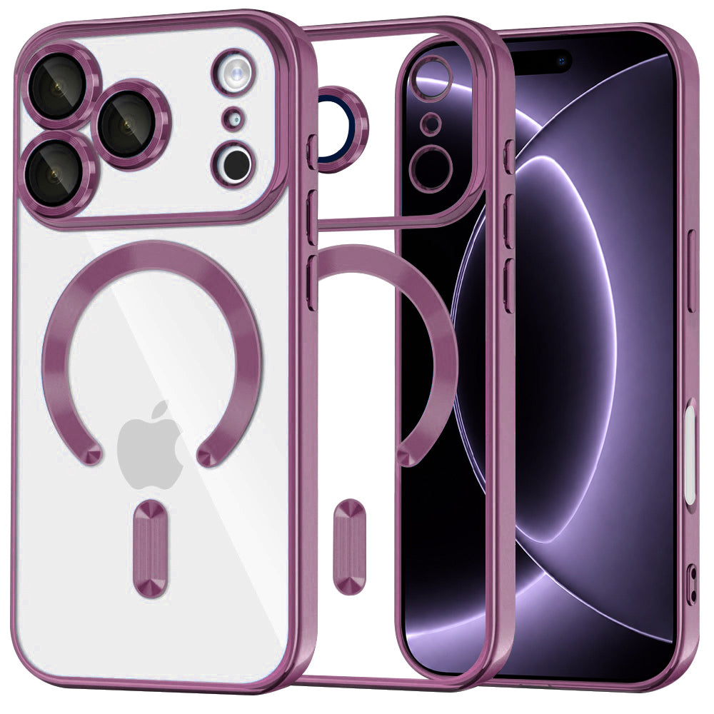 Etui MagSafe do Apple iPhone 18 Pro / 17 Pro, Techsuit, Luxury Crystal, Ciemny Wiśniowy