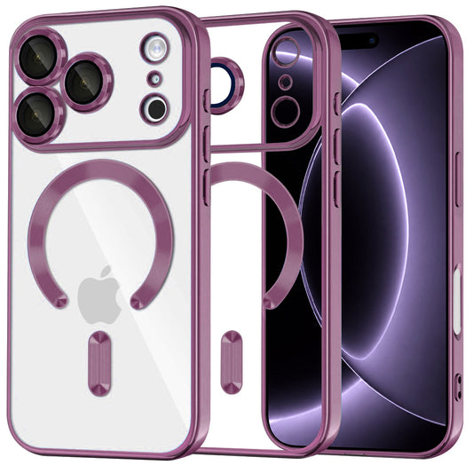 Etui MagSafe do Apple iPhone 18 Pro / 17 Pro, Techsuit, Luxury Crystal, Ciemny Wiśniowy