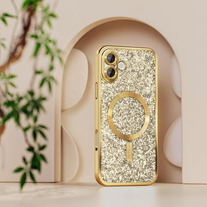Etui MagSafe do Apple iPhone 18 Pro / 17 Pro, Techsuit, Luxury Glitter, Czarna