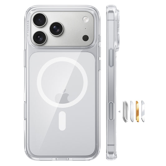 Etui MagSafe do Apple iPhone 18 Pro / 17 Pro, Torras, Guardian, Przezroczyste