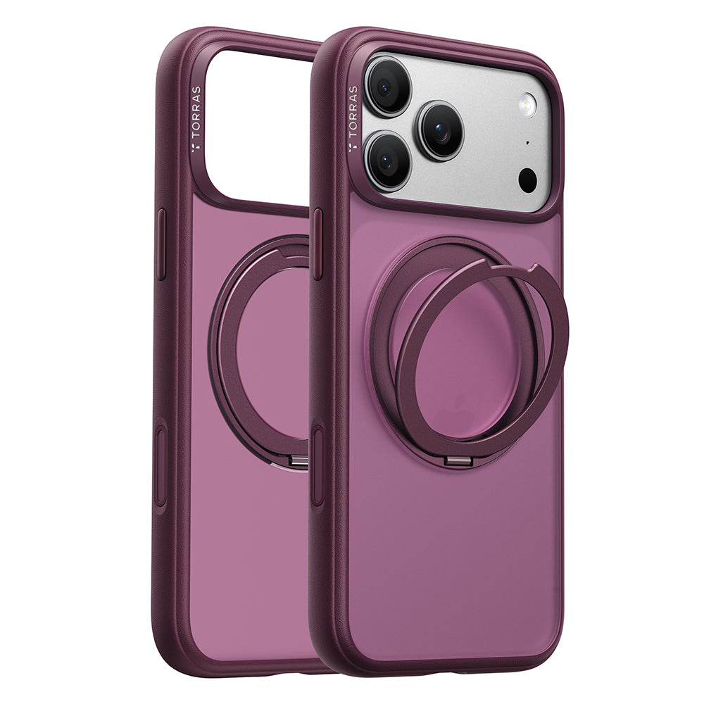 Etui MagSafe do Apple iPhone 18 Pro / 17 Pro, Torras, Ostand O1 Guardian, Fioletowy