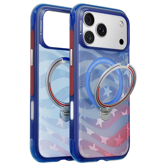 Etui MagSafe do Apple iPhone 18 Pro / 17 Pro, Torras, Ostand Q3 Air Football, Niebieskie
