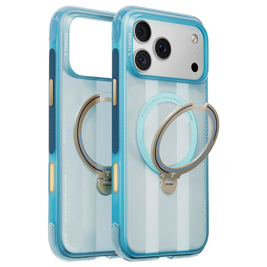 Etui MagSafe do Apple iPhone 18 Pro / 17 Pro, Torras, Ostand Q3 Air Football, Niebieski