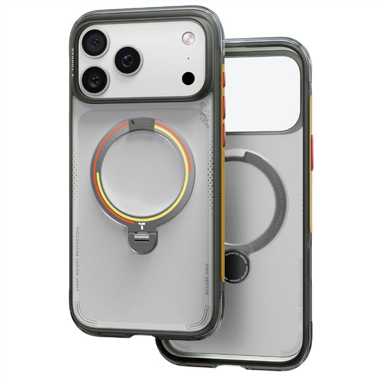 Etui MagSafe do Apple iPhone 18 Pro / 17 Pro, Torras, Ostand Q3 Air Football, Szary