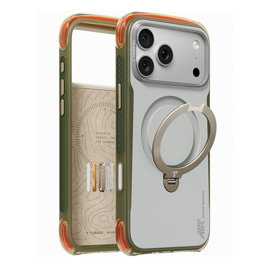 Etui MagSafe do Apple iPhone 18 Pro / 17 Pro, Torras, Ostand Q3 Air Pro, Białe