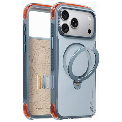 Etui MagSafe do Apple iPhone 18 Pro / 17 Pro, Torras, Ostand Q3 Air Pro, Niebieski