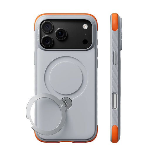 Etui MagSafe do Apple iPhone 18 Pro / 17 Pro, Torras, Ostand Q3 Rugged, Białe