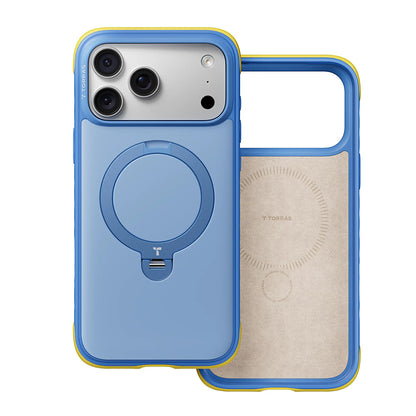 Etui MagSafe do Apple iPhone 18 Pro / 17 Pro, Torras, Ostand Q3 Rugged, Bleu