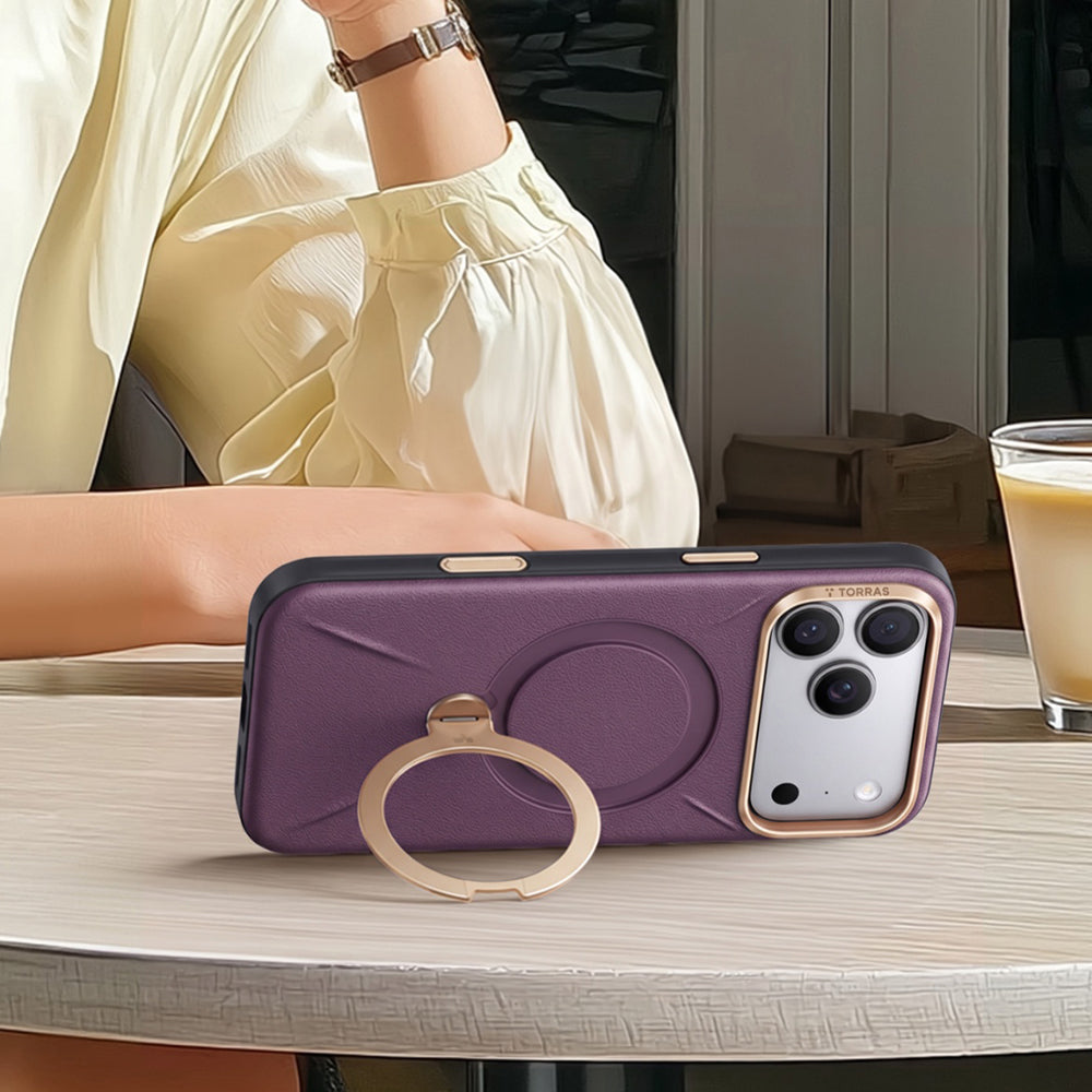Etui MagSafe do Apple iPhone 18 Pro / 17 Pro, Torras, QPRO Leather, Brązowe