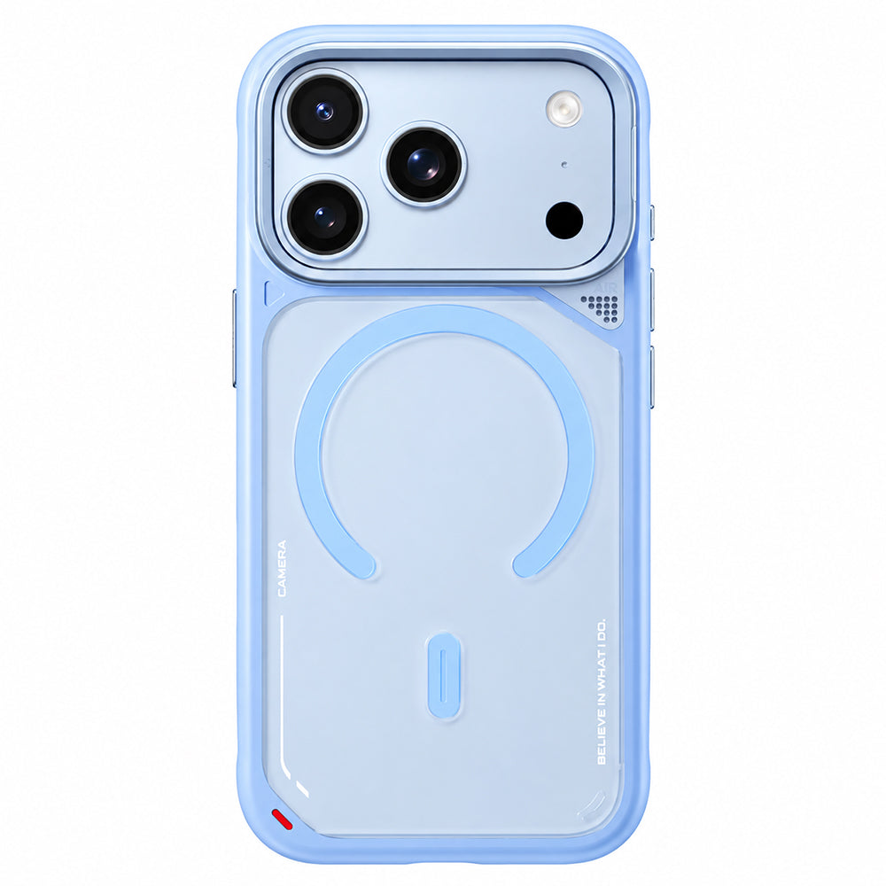 Etui MagSafe do Apple iPhone 18 Pro Max / 17 Pro Max, Blueo, podstawka odprowadzająca ciepło, satynowy niebieski