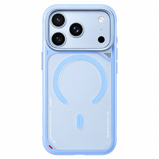 Etui MagSafe do Apple iPhone 18 Pro Max / 17 Pro Max, Blueo, podstawka odprowadzająca ciepło, satynowy niebieski
