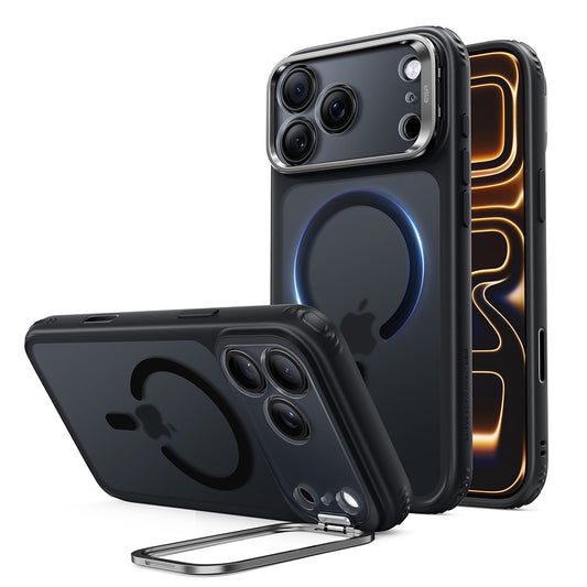 Etui MagSafe do Apple iPhone 18 Pro Max / 17 Pro Max, ESR, Classic Hybrid Kickstand, Czarna Satynowa