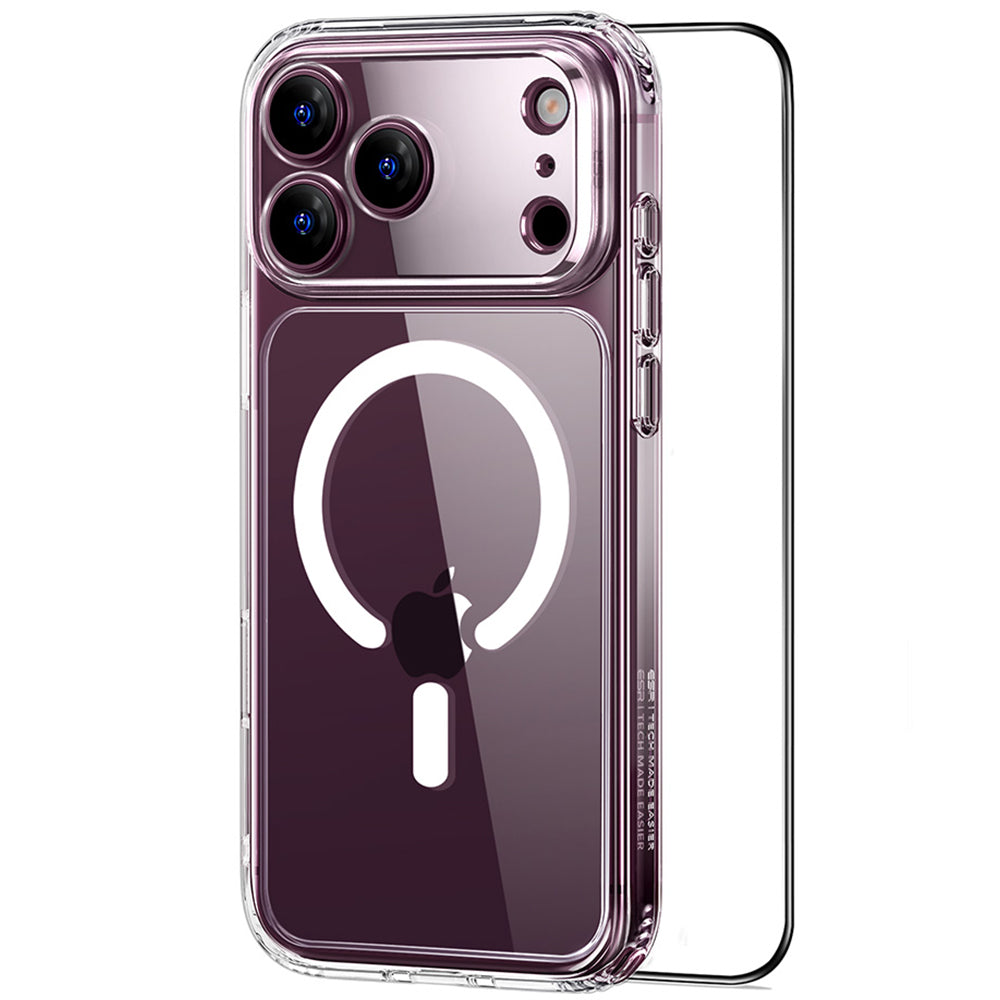 Etui MagSafe do Apple iPhone 18 Pro Max / 17 Pro Max, ESR, Classic Hybrid z ochroną ekranu, przezroczyste
