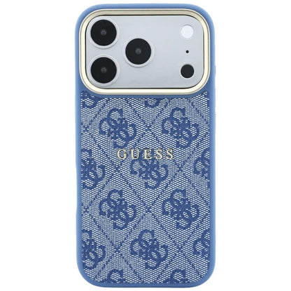 Etui MagSafe do Apple iPhone 18 Pro Max / 17 Pro Max, Guess, 4G Embossed Classic, Niebieskie