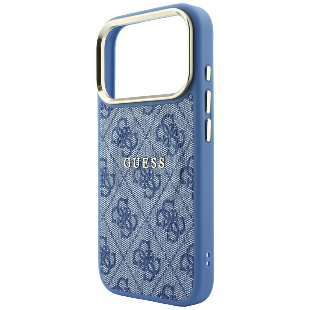 Etui MagSafe do Apple iPhone 18 Pro Max / 17 Pro Max, Guess, 4G Embossed Classic, Niebieskie
