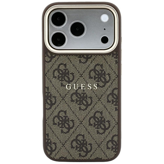 Etui MagSafe do Apple iPhone 18 Pro Max / 17 Pro Max, Guess, 4G Embossed Classic, Brązowe