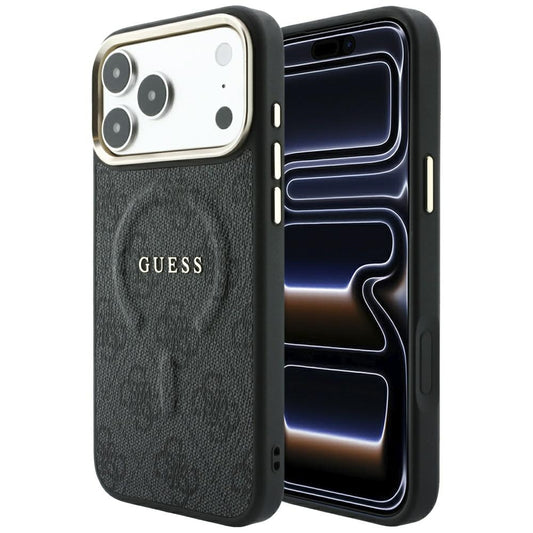 Etui MagSafe do Apple iPhone 18 Pro Max / 17 Pro Max, Guess, 4G Embossed Classic, Czarna