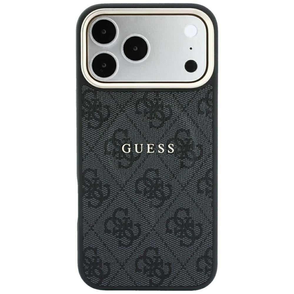 MagSafe Case for Apple iPhone 18 Pro Max / 17 Pro Max, Guess, 4G Embossed Classic, Black