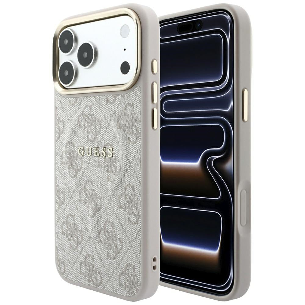 Etui MagSafe do Apple iPhone 18 Pro Max / 17 Pro Max, Guess, 4G Embossed Classic, Różowe