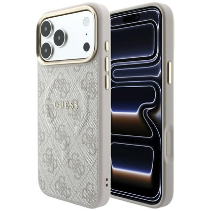 Etui MagSafe do Apple iPhone 18 Pro Max / 17 Pro Max, Guess, 4G Embossed Classic, Różowe