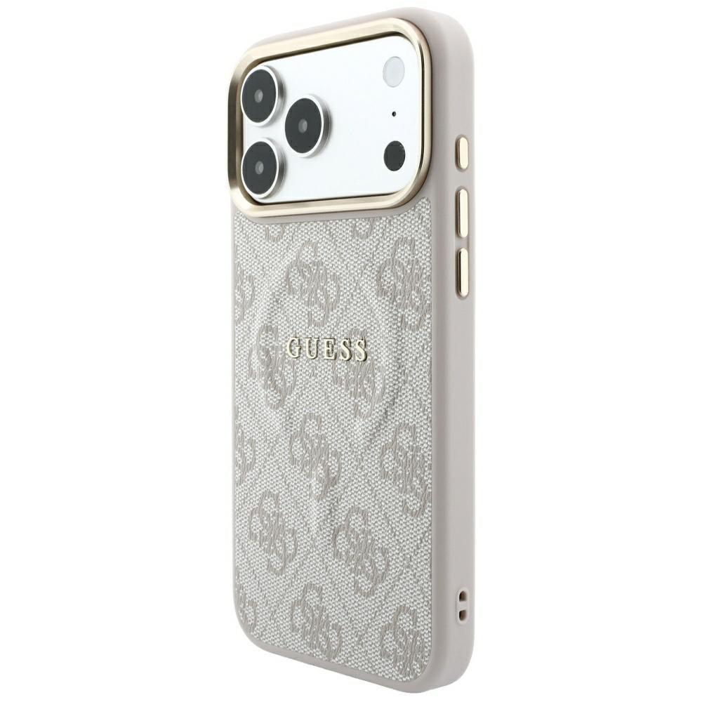 Etui MagSafe do Apple iPhone 18 Pro Max / 17 Pro Max, Guess, 4G Embossed Classic, Różowe