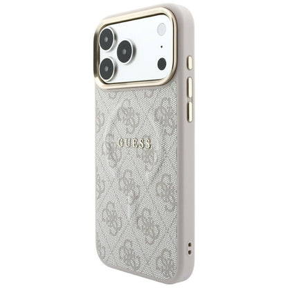 Etui MagSafe do Apple iPhone 18 Pro Max / 17 Pro Max, Guess, 4G Embossed Classic, Różowe