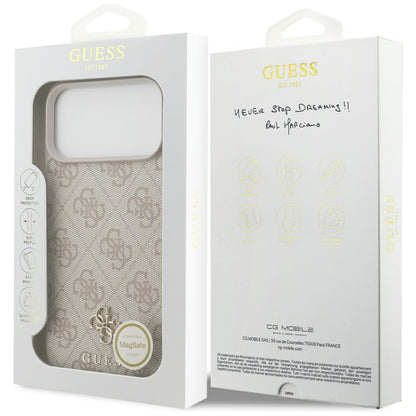 Etui MagSafe do Apple iPhone 18 Pro Max / 17 Pro Max, Guess, 4G Small and Classic, Różowe