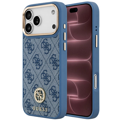 Etui MagSafe do Apple iPhone 18 Pro Max / 17 Pro Max, Guess, 4G Strass Logo, niebieskie