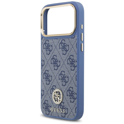 Etui MagSafe do Apple iPhone 18 Pro Max / 17 Pro Max, Guess, 4G Strass Logo, niebieskie