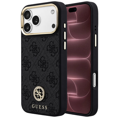 Etui MagSafe do Apple iPhone 18 Pro Max / 17 Pro Max, Guess, 4G Strass Logo, czarne