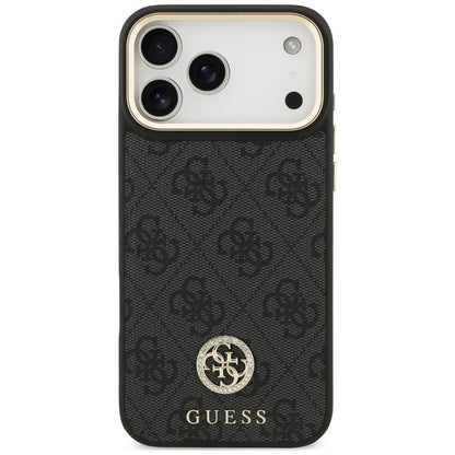 Etui MagSafe do Apple iPhone 18 Pro Max / 17 Pro Max, Guess, 4G Strass Logo, czarne