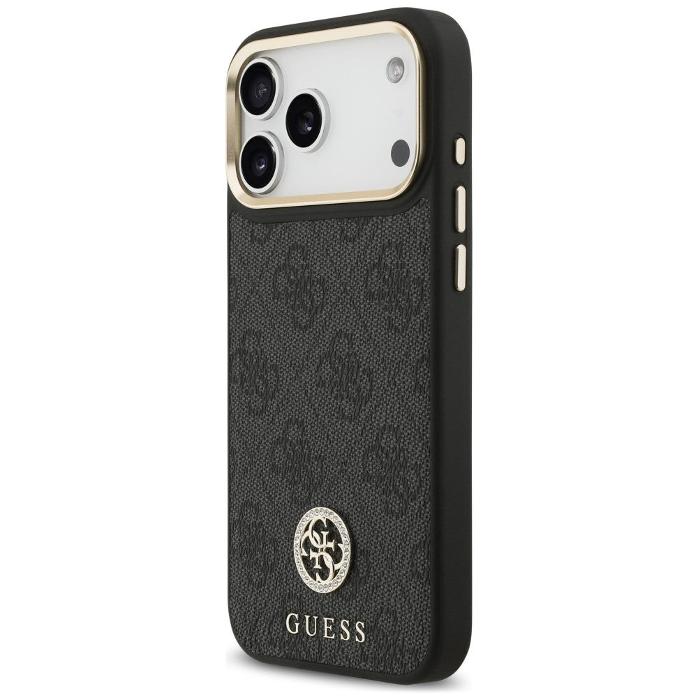 Etui MagSafe do Apple iPhone 18 Pro Max / 17 Pro Max, Guess, 4G Strass Logo, czarne