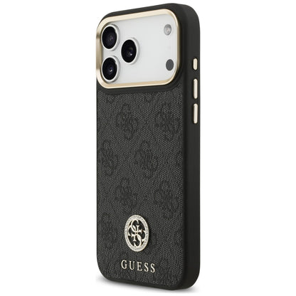Etui MagSafe do Apple iPhone 18 Pro Max / 17 Pro Max, Guess, 4G Strass Logo, czarne