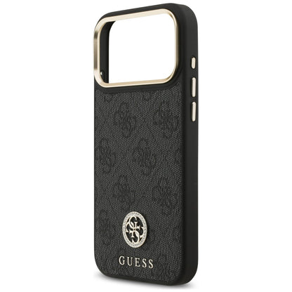 Etui MagSafe do Apple iPhone 18 Pro Max / 17 Pro Max, Guess, 4G Strass Logo, czarne